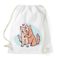PRINTFASHION Kutya szerelem - Sportzsák, Tornazsák - Fehér tornazsák