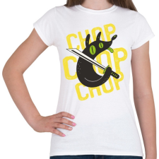 PRINTFASHION Kutya vág- vág - chop chop - Női póló - Fehér női póló