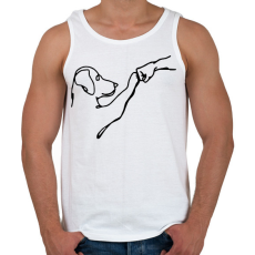 PRINTFASHION kutyabarát fehér - Férfi atléta - Fehér