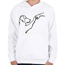 PRINTFASHION kutyabarát fehér - Gyerek kapucnis pulóver - Fehér gyerek pulóver, kardigán