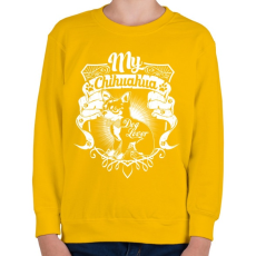 PRINTFASHION Kutyabarát - Gyerek pulóver - Sárga