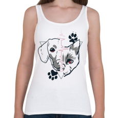 PRINTFASHION Kutyák és macskák  - Női atléta - Fehér