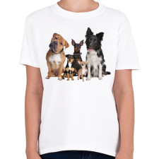 PRINTFASHION Kutyák - Gyerek póló - Fehér gyerek póló