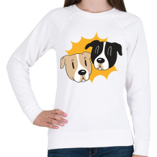 PRINTFASHION Kutyák - Női pulóver - Fehér