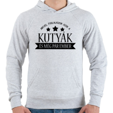 PRINTFASHION Kutyákkal foglalkozok - Férfi kapucnis pulóver - Sport szürke férfi pulóver, kardigán