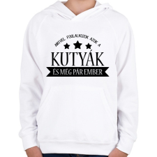 PRINTFASHION Kutyákkal foglalkozok - Gyerek kapucnis pulóver - Fehér gyerek pulóver, kardigán