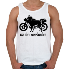 PRINTFASHION kutyamotor2 - Férfi atléta - Fehér