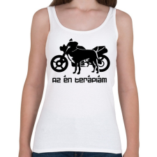 PRINTFASHION kutyamotor2 - Női atléta - Fehér női trikó