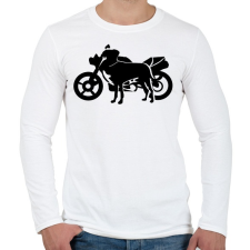 PRINTFASHION kutyamotor - Férfi hosszú ujjú póló - Fehér férfi póló