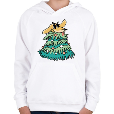 PRINTFASHION Kutyás karácsony - Gyerek kapucnis pulóver - Fehér gyerek pulóver, kardigán