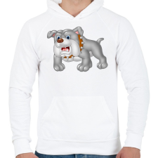 PRINTFASHION Kutyás póló - Férfi kapucnis pulóver - Fehér férfi pulóver, kardigán