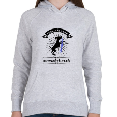 PRINTFASHION Kutyasétáltató - Női kapucnis pulóver - Sport szürke