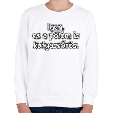 PRINTFASHION Kutyaszőrös - Gyerek pulóver - Fehér gyerek pulóver, kardigán