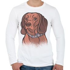 PRINTFASHION Kutyus - Férfi hosszú ujjú póló - Fehér