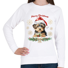 PRINTFASHION Kutyus yorki - Női pulóver - Fehér