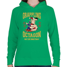 PRINTFASHION Küzdelem - Női kapucnis pulóver - Zöld