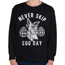PRINTFASHION (L)egg day - Gyerek pulóver - Fekete gyerek pulóver, kardigán