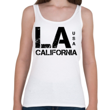 PRINTFASHION LA CALIFORNIA  - Női atléta - Fehér női trikó