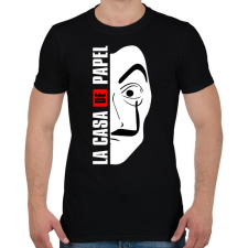 PRINTFASHION La Casa de Papel - A nagy pénzrablás - Money Heist - Férfi póló - Fekete férfi póló