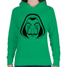PRINTFASHION La casa de papel - A nagy pénzrablás - Női kapucnis pulóver - Zöld női pulóver, kardigán