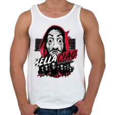 PRINTFASHION La casa de papel art - Férfi atléta - Fehér atléta, trikó