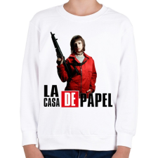 PRINTFASHION La casa de papel art - Gyerek pulóver - Fehér gyerek pulóver, kardigán