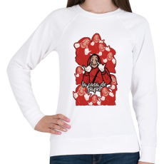 PRINTFASHION La Casa de papel art - Női pulóver - Fehér