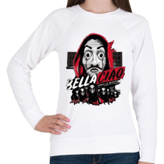 PRINTFASHION La casa de papel art - Női pulóver - Fehér