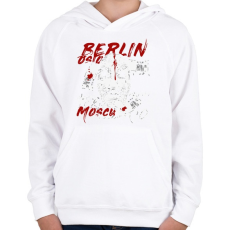 PRINTFASHION La casa de papel art - sötét alaphoz - Gyerek kapucnis pulóver - Fehér