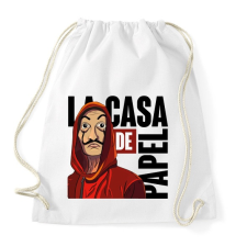PRINTFASHION La casa de papel art - Sportzsák, Tornazsák - Fehér tornazsák