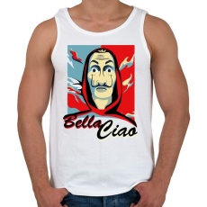 PRINTFASHION La casa de papel - Bella Ciao - Férfi atléta - Fehér