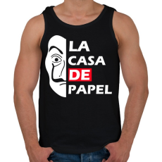 PRINTFASHION La casa de papel  - Férfi atléta - Fekete