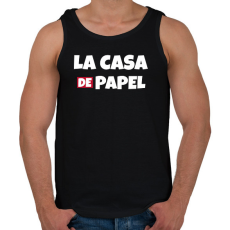 PRINTFASHION LA CASA DE PAPEL - Férfi atléta - Fekete