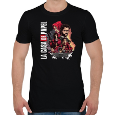 PRINTFASHION La Casa de Papel  - Férfi póló - Fekete férfi póló