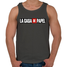 PRINTFASHION La casa de papel logo - Férfi atléta - Sötétszürke atléta, trikó