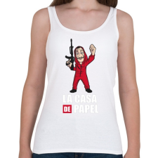 PRINTFASHION La casa de papel N2 - Női atléta - Fehér női trikó