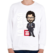 PRINTFASHION La casa de papel N4 - Gyerek pulóver - Fehér gyerek pulóver, kardigán