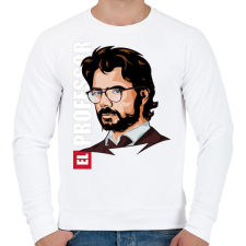 PRINTFASHION La casa de papel N6 - Férfi pulóver - Fehér férfi pulóver, kardigán