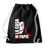 PRINTFASHION La casa de papel N - Sportzsák, Tornazsák - Fekete
