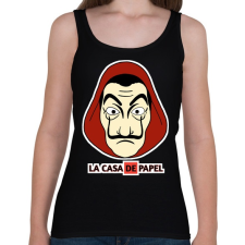 PRINTFASHION LA CASA DE PAPEL - Női atléta - Fekete női trikó