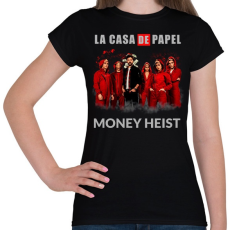 PRINTFASHION LA CASA DE PAPEL - Női póló - Fekete