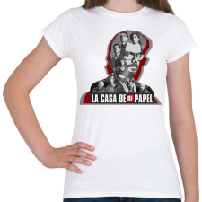 PRINTFASHION La casa de Papel - poster style - Női póló - Fehér női póló