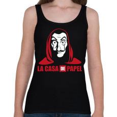 PRINTFASHION La casa de papel RL - Női atléta - Fekete