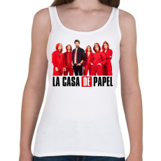 PRINTFASHION La casa de papel team - Női atléta - Fehér