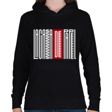 PRINTFASHION La casa de papel text - Női kapucnis pulóver - Fekete