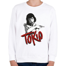 PRINTFASHION La casa de papel - Tokio - Gyerek pulóver - Fehér