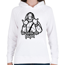 PRINTFASHION La Casa de papel - vonalrajz - Női kapucnis pulóver - Fehér női pulóver, kardigán