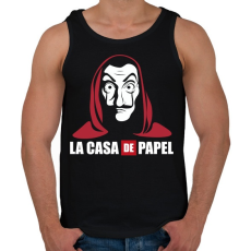 PRINTFASHION La casa de papel WL - Férfi atléta - Fekete