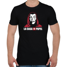PRINTFASHION La casa de papel WL - Férfi póló - Fekete férfi póló