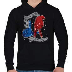 PRINTFASHION LA örök... - Férfi kapucnis pulóver - Fekete